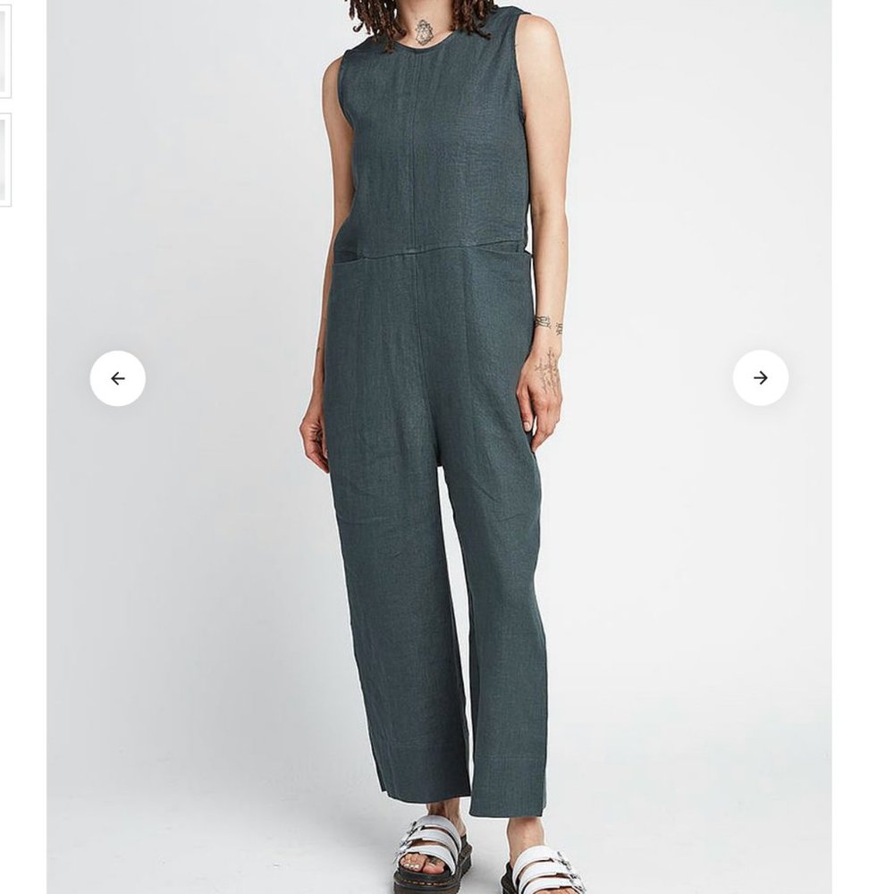Back Beat Co. Brooklyn Reversible Linen Jumpsuit NWT Size Small